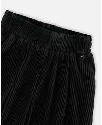 Deux par Girl Wide Leg Pleated Pants Black