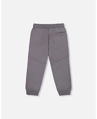 Deux par Toddler Boys Fleece Sweatpants with Pockets Dark Gray - Toddler|Child