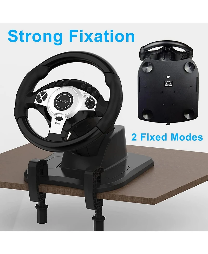 Nbcp Gaming Racing Wheel with 270°/900° Rotation, Dual-Motor Feedback & Paddle Shifters – Compatible with Xbox, PS4, PS3, Pc, Switch