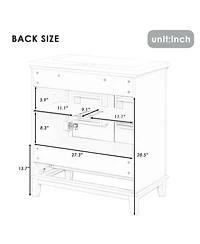 Streamdale Furniture 30" Bathroom Vanity with Sink Combo