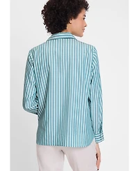 Olsen Women's Chevron Striped Shirt