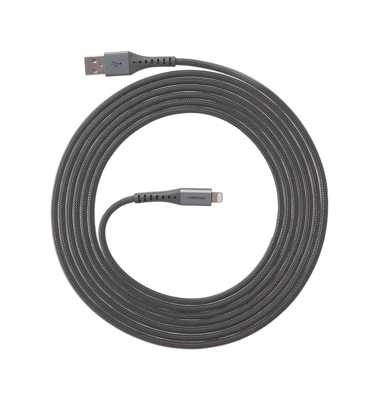 Ventev Alloy Usb A to Apple Lightning High Speed Ultradurable 10 Foot Cable-White