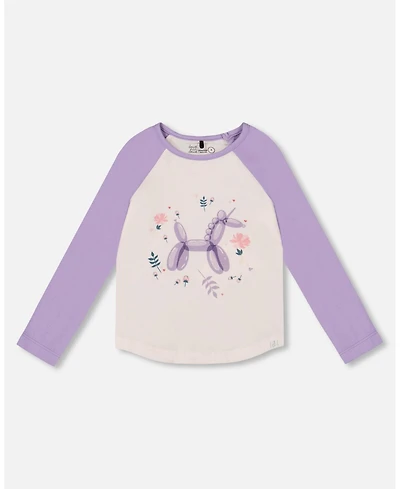 Deux par Girl Jersey Raglan Sleeve Tee Lavender - Child