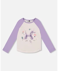 Deux par Girl Jersey Raglan Sleeve Tee Lavender - Child