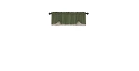 Kate Aurora Country Farmhouse Flax Linen Tie Up Window Valance - 58 in. W x 14 L
