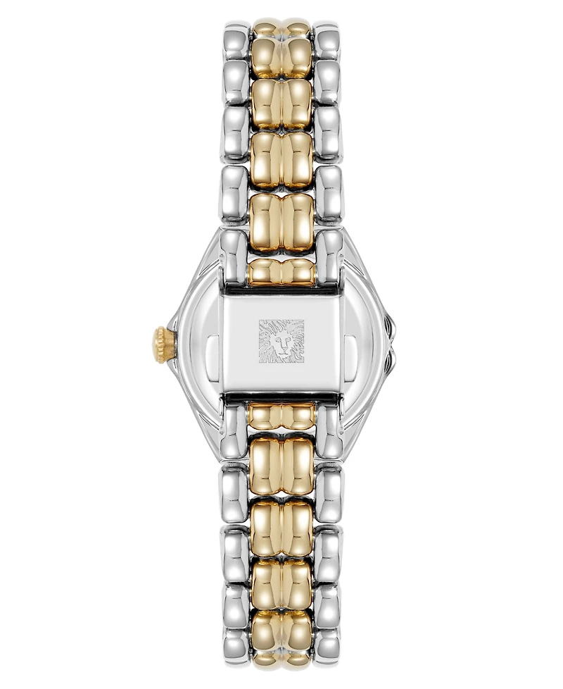 Anne Klein Women's Quartz Round Capital Two-Tone Metal Alloy Bracelet Watch, 28mm