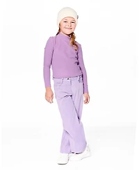 Deux par Girl Wide Leg Corduroy Pants Lavender - Child