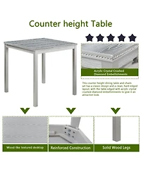 Streamdale Furniture Counter Height Dining Set - Silver Grey
