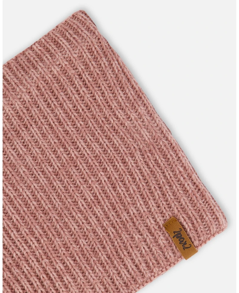 Deux par Girl Mid-Season Knit Neck Warmer Dusty Pink