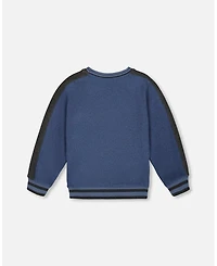 Deux par Boy Super Soft Flat Back Rib Sweatshirt Dark Steel Blue - Child