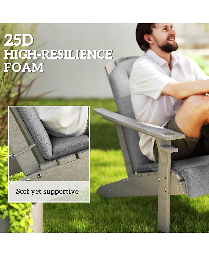 Outsunny 4PCS Adirondack Chair Cushion, Outdoor Cushions,