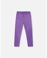 Deux par Girl Shiny Stretch Leggings Purple