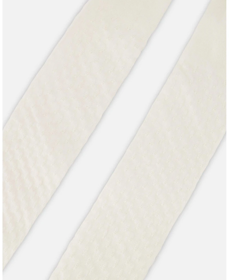 Deux par Girl Knit Tights Off-White - Toddler|Child
