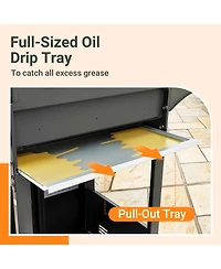 Streamdale Furniture Propane 4-Burner Gas Grill with Side Burner