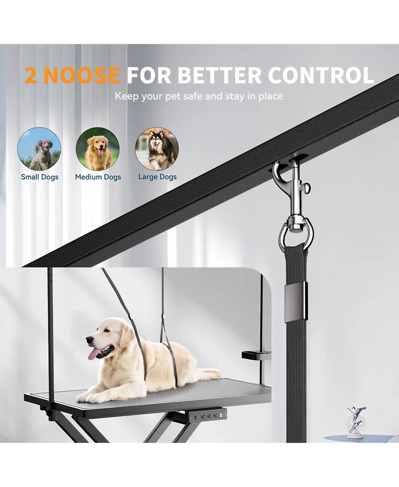 Streamdale Furniture Professional Electric Dog Grooming Table (50" Black)