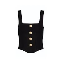 The Noli Shop Women's Venus Button Top - White