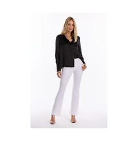 The Noli Shop Women's Amelia Silky Lace Blouse - Butter Yellow