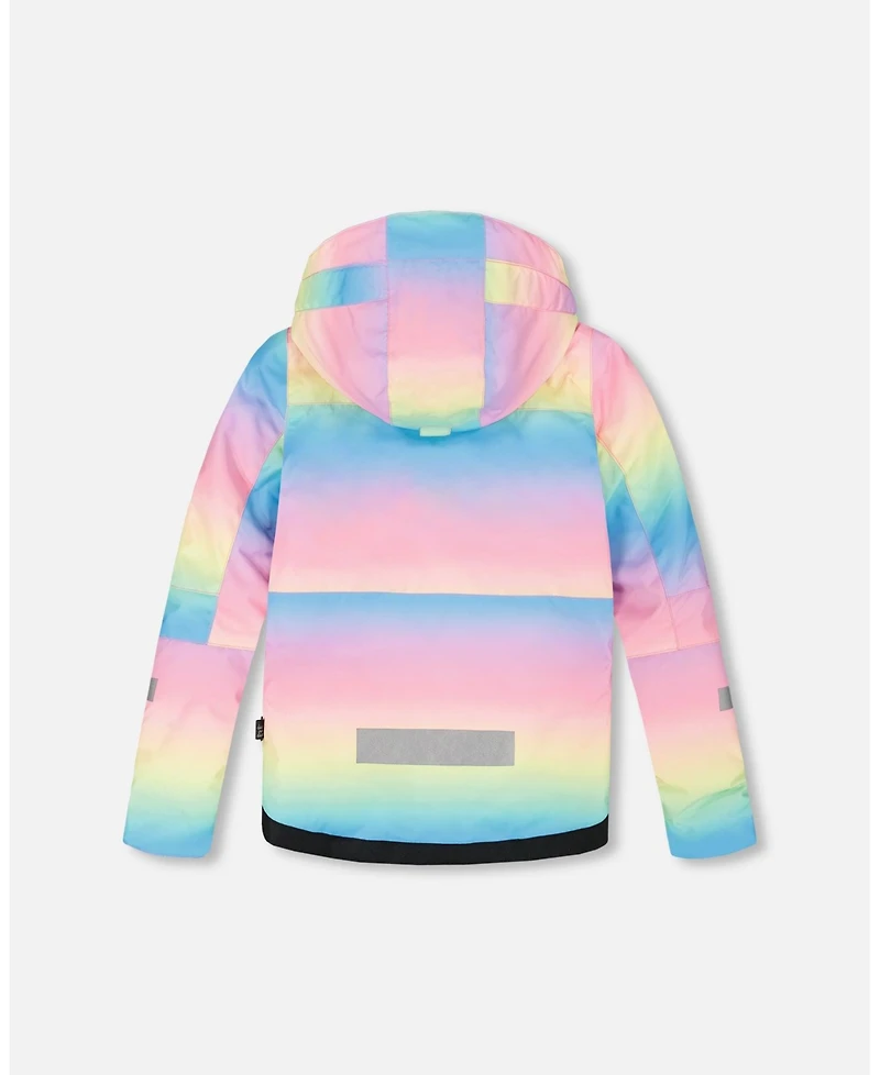 Deux par Girl Two-Piece Teknik Snowsuit Rainbow Gradient