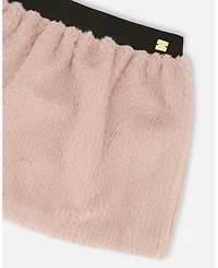 Deux par Girl Fake Fur Skirt Pink