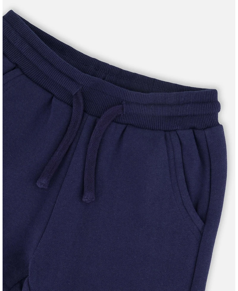 Deux par Toddler Boys Fleece Sweatpants with Pockets Navy Blue - Toddler|Child