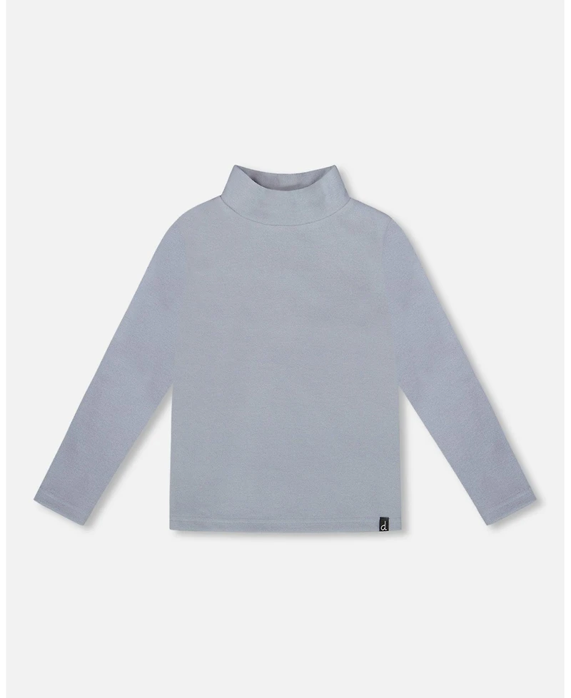 Deux par Girl Super Soft Ribbed Mock Neck Top