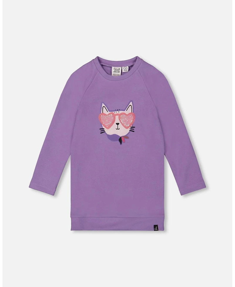 Deux par Big Girls Super Softtunic Tee with Graphic Print Purple