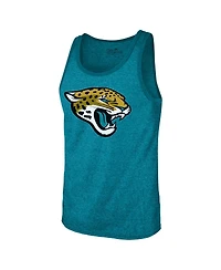 Majestic Threads Men's Trevor Lawrence Teal Jacksonville Jaguars Tri-Blend Player Name Number Tank Top T-Shirt