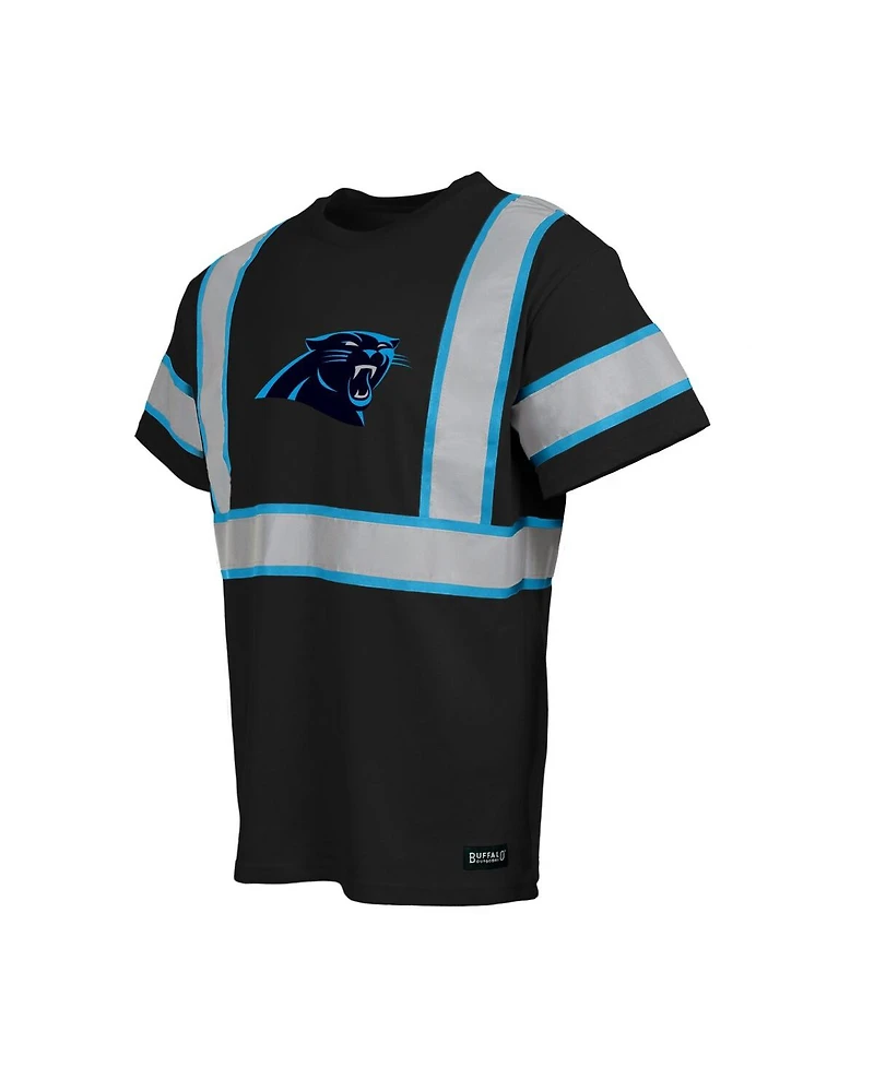 Buffalo Outdoors Men's Black Carolina Panthers Safety Heavyweight T-Shirt