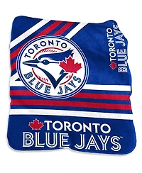 Logo Brands Toronto Blue Jays 50'' x 60'' Plush Raschel Throw Blanket