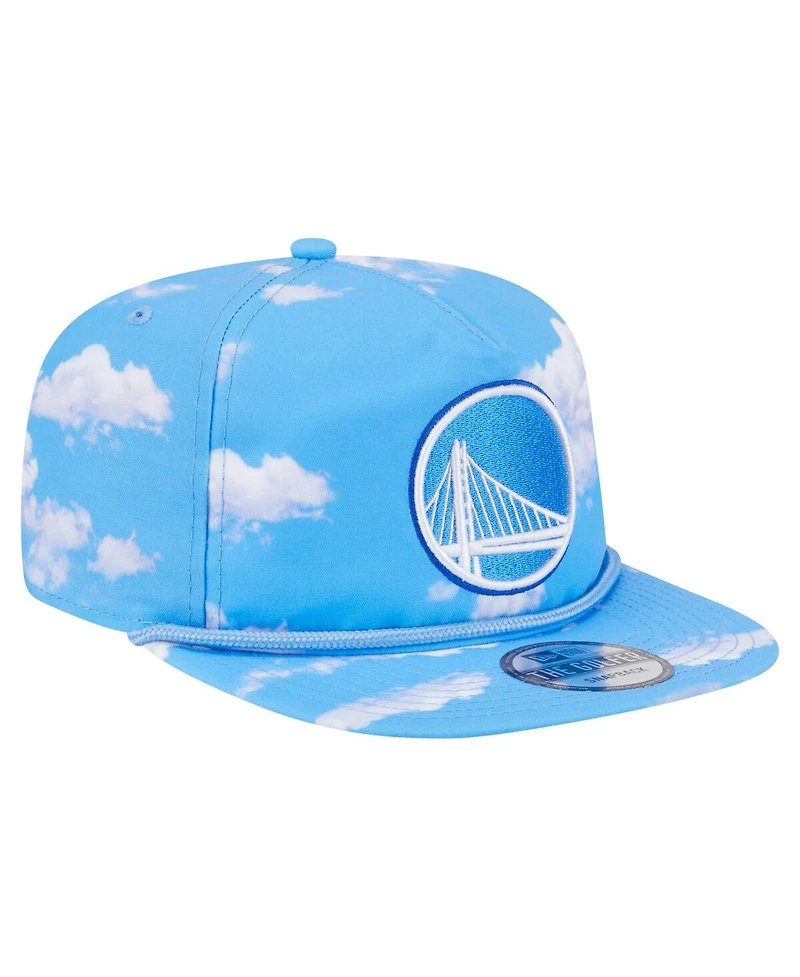 New Era Men's Light Blue Golden State Warriors Head in the Clouds Golfer Rope Adjustable Hat