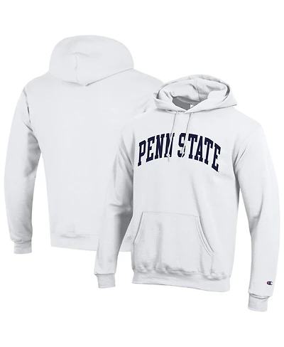 Champion Men's White Penn State Nittany Lions Basic Arch Fleece Pullover Hoodie