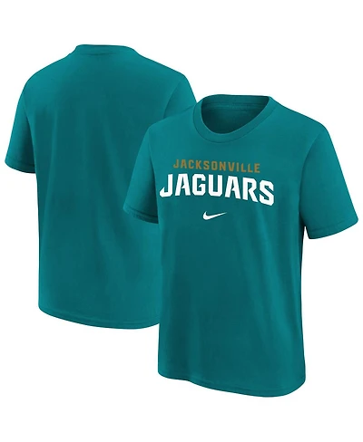 Nike Big Boys and Girls Teal Jacksonville Jaguars Team Wordmark T-Shirt