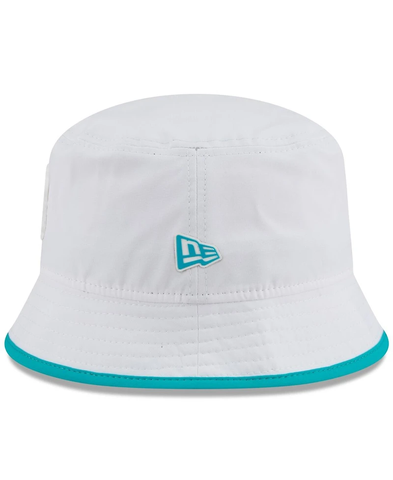 New Era Men's White Miami Dolphins 2025 Nfl Training Camp Stretch Bucket Hat