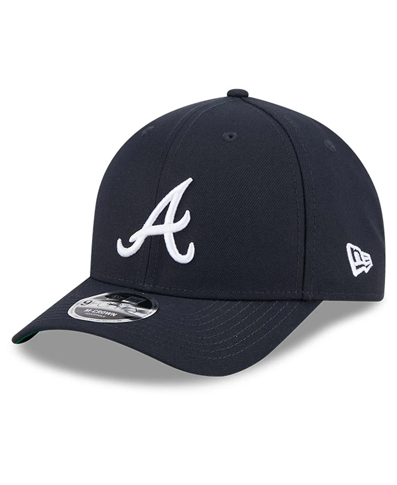 New Era Men's Navy Atlanta Braves Baseball Hall of Fame 9FORTY M-Crown Adjustable Hat