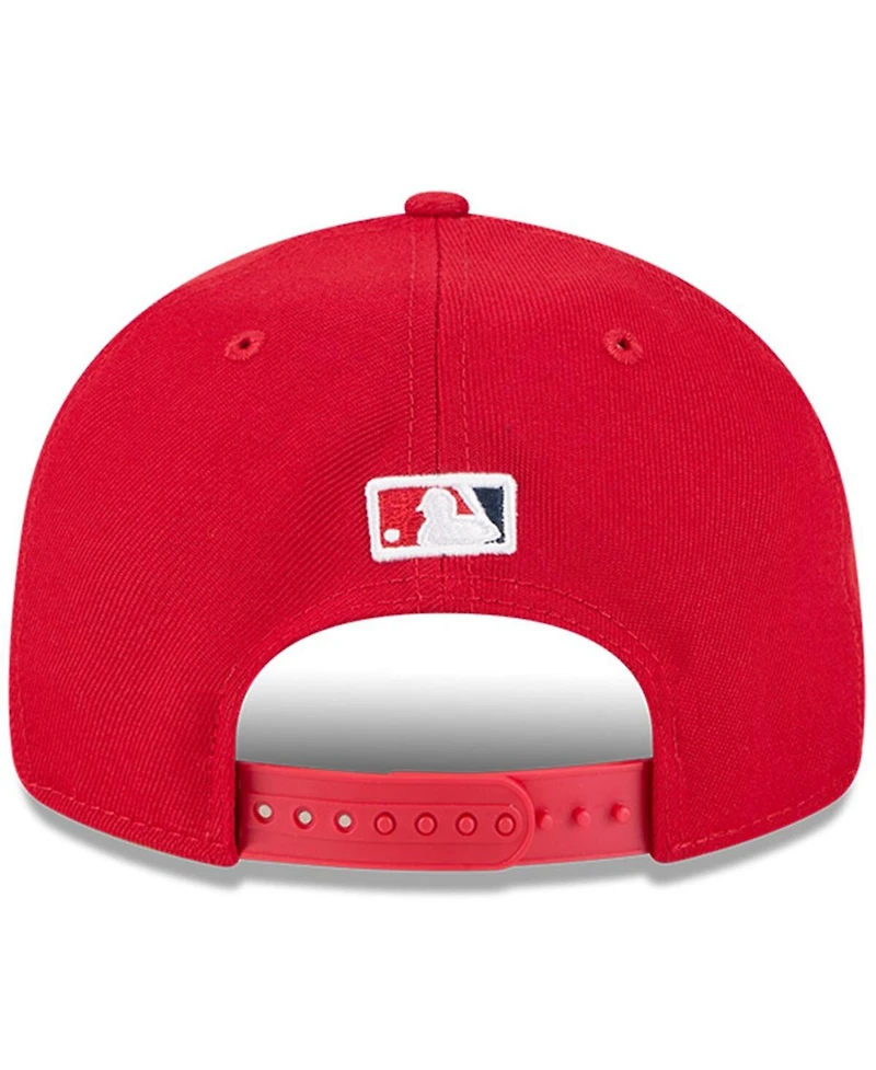 New Era Men's Red Los Angeles Angels Baseball Hall of Fame Retro Crown 9FIFTY Adjustable Hat