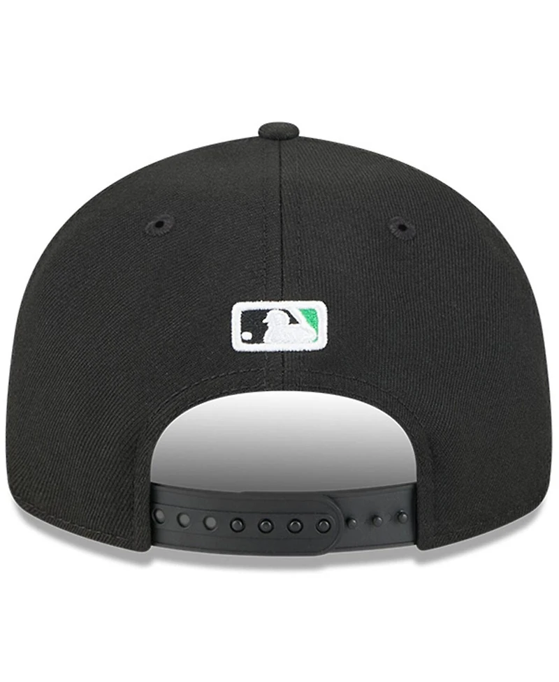 New Era Men's Black Tampa Bay Rays Baseball Hall of Fame Retro Crown 9FIFTY Adjustable Hat