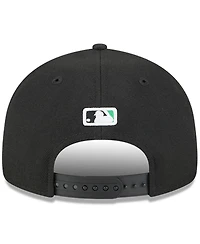 New Era Men's Black Tampa Bay Rays Baseball Hall of Fame Retro Crown 9FIFTY Adjustable Hat