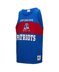 Mitchell & Ness Men's Royal New England Patriots Retro Color Block Tank Top