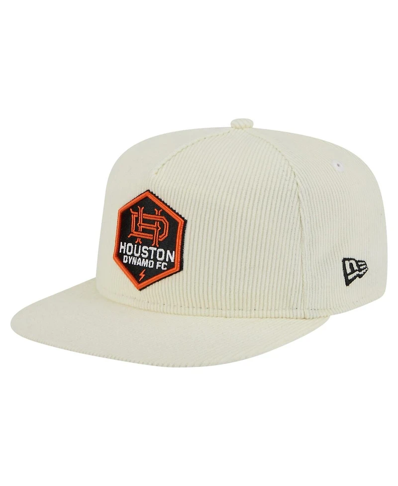 New Era Men's Cream Houston Dynamo Fc 2025 Kickoff Snapback Golfer Hat