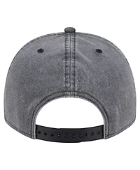 New Era Men's Charcoal Atlanta Hawks Throwback Washed Pre-Curved 9FIFTY Snapback Hat