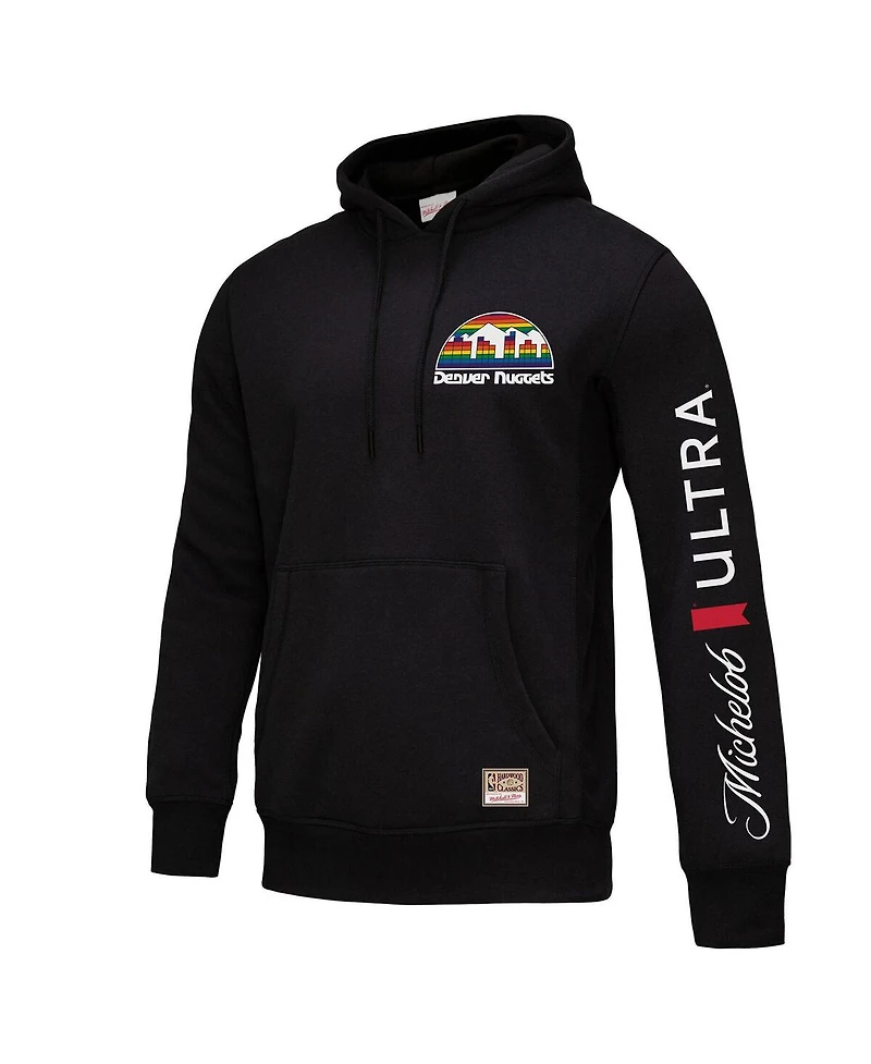 Mitchell & Ness Men's Black Denver Nuggets Nba x Michelob Ultra Swish Sip Pullover Hoodie