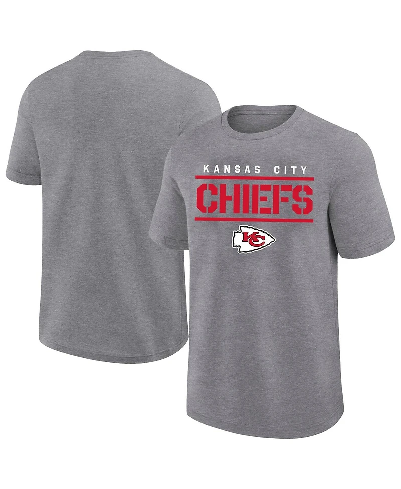 Fanatics Men's Heather Gray Kansas City Chiefs Big Tall Top Notch T-Shirt
