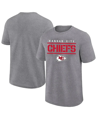 Fanatics Men's Heather Gray Kansas City Chiefs Big Tall Top Notch T-Shirt