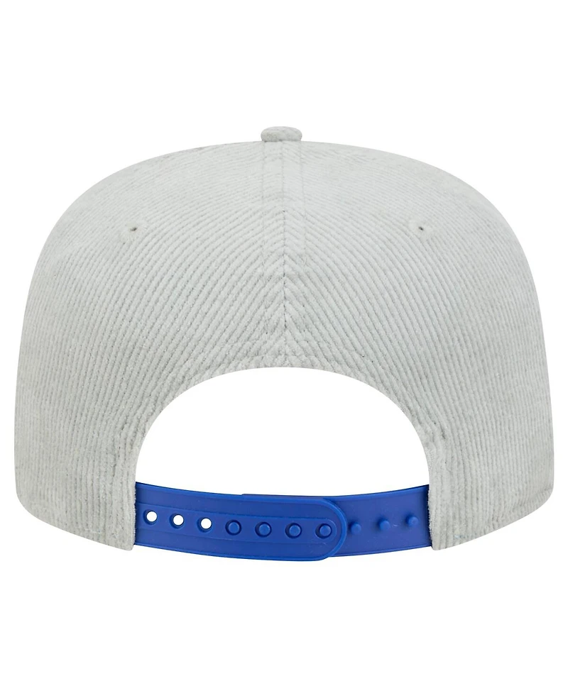 New Era Men's Gray Golden State Warriors Throwback Corduroy Golfer Snapback Hat