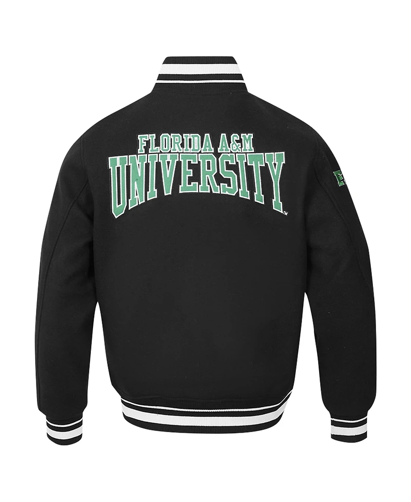 Pro Standard Men's Black Florida A & M Rattlers Crest Wool Full-Zip Jacket