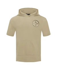 Pro Standard Men's Tan Pittsburgh Steelers Neutrals Capsule Short Sleeve Pullover Hoodie