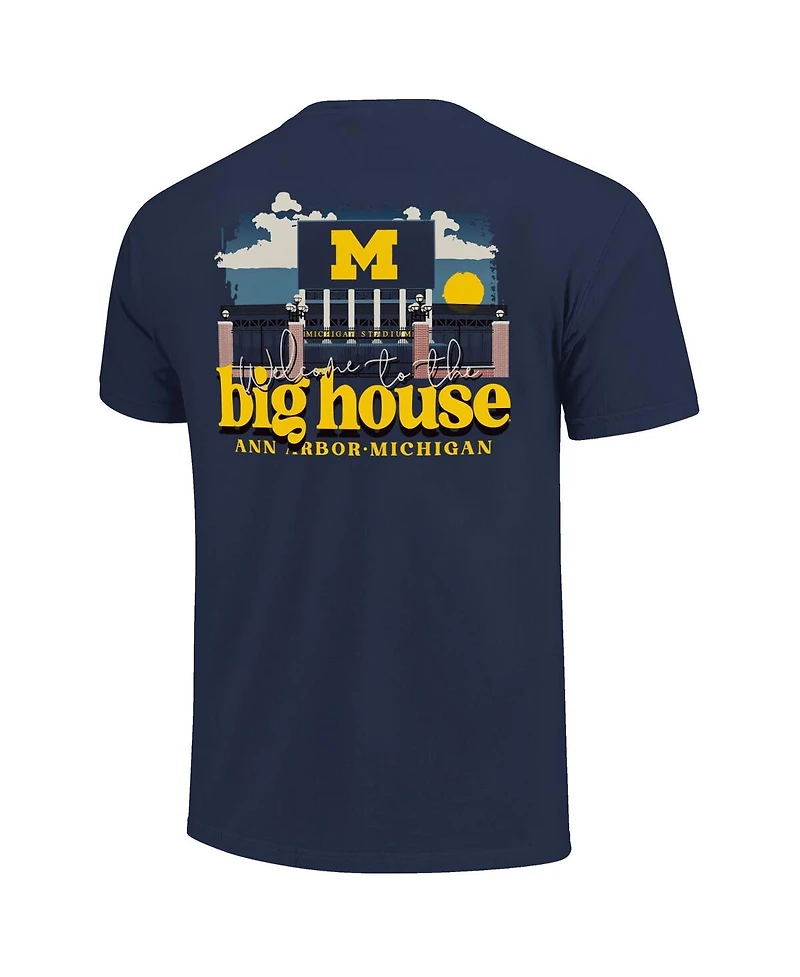 Image One Men's Navy Michigan Wolverines Big Tall Stadium Gates Hyper Local Core T-Shirt