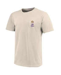 Image One Men's Cream Lsu Tigers Big Tall Mascot Overlay Essential Pocket T-Shirt