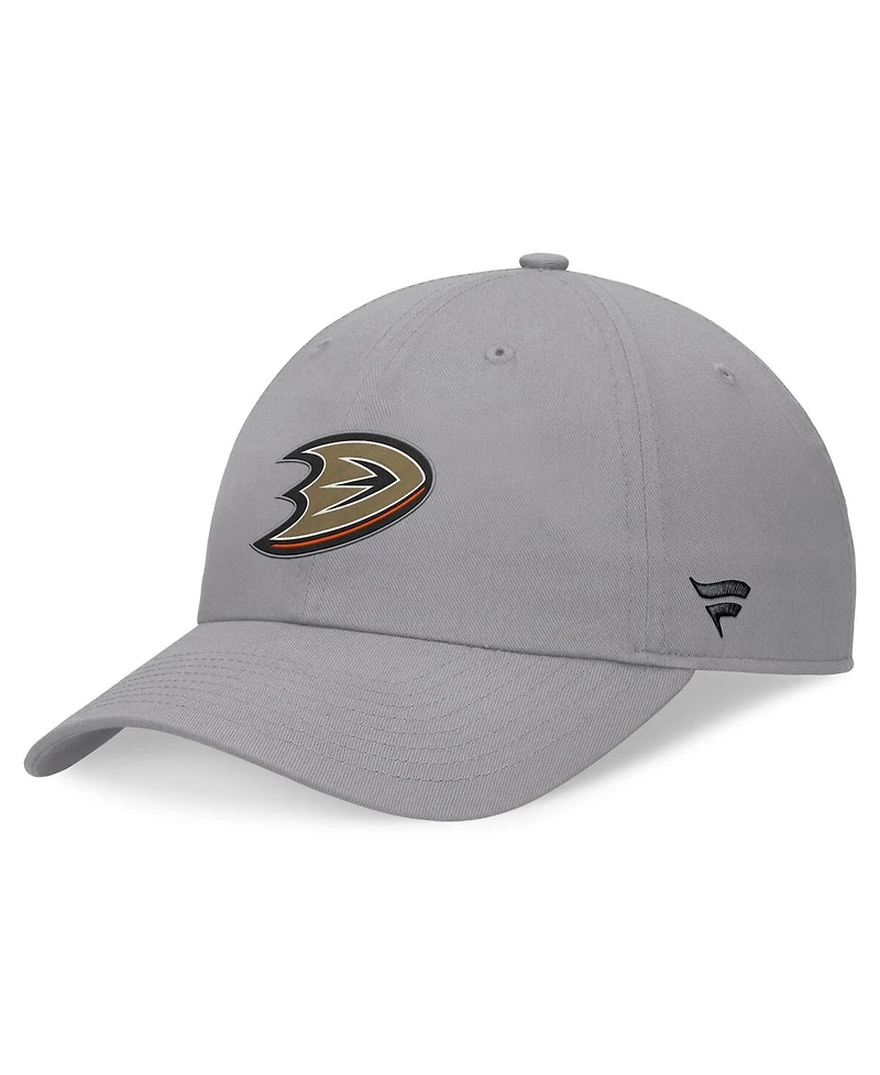 Fanatics Men's Gray Anaheim Ducks Extra Time Adjustable Hat
