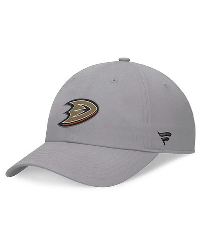 Fanatics Men's Gray Anaheim Ducks Extra Time Adjustable Hat